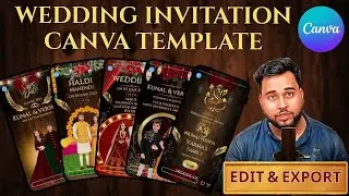 Wedding Invitation Canva Template Download Link👇