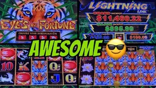 Lightning Link Eyes of Fortune Progressive Slot Machine.