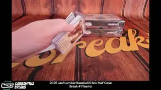 2025 Leaf Lumber Baseball 5 Box Half Case Break #1