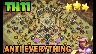 Best Th11 War Base 2018 Anti 1 Star / Anti 2 Star Anti Everything Anti Bowler Anti ELECTRO Dragon