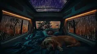 🌧️🛏️😴 ASMR Rain Sleep Comfort | Cozy Campervan at Night