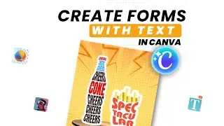 How to create forms (shapes) with text in Canva 😱😱😱😱😱