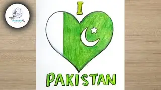 14 August Drawing | Pakistan Independence Day Drawing | Independence Day Poster | Azadi Drawing