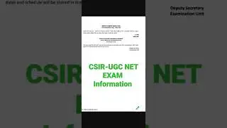 csir exam notification.   #short #lifescience #csir #csirlifescience #exam