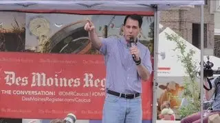 Scott Walker takes on protesters at Iowa State Fair: 'I am not intimidated'