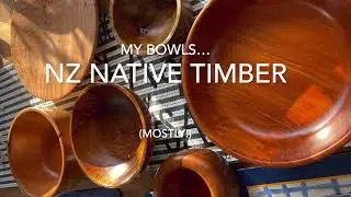NZ Native Wood Bowls (and avocado..)