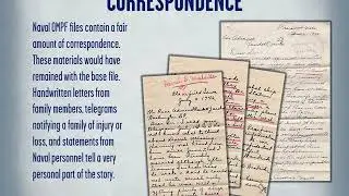 World War II Navy Service Files Correspondence