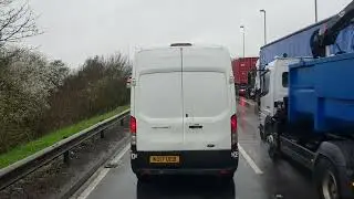 Work road trip Ipswich to London p1 by truck.. rainy day.