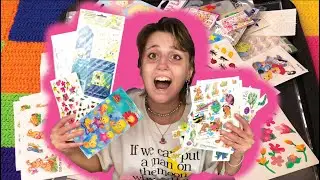 INSANE 90s STICKER HAUL FROM ESATE SALE 🐞 | VINTAGE STICKER COLLECTION | GHOSTSODA