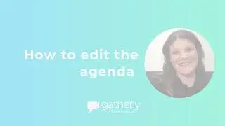 Editing Your Event Agenda