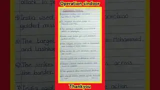 #10 lines on operation sindoor#opation sindoor essay in english#10 lines essay on operation sindoor