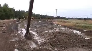 Excavating an SB Slurry Trench Cutoff Wall - view from excavator