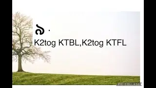 Enchanted Pathways: K2tog KTBL, K2tog KTFL