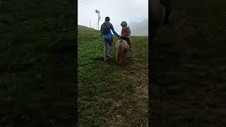 tour en poney &agrave; la f&ecirc;te de l'alpage