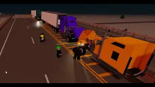 Trucking Convoy Leads To Truck Break Down! Roll On Trucking ROBLOX