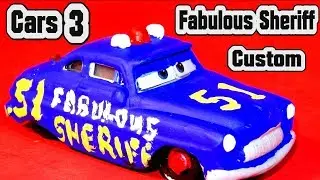 Pixar Cars 3: Великолепный шериф, кастомная литая фигурка с мисс Фриттер Молнией и Великолепным Д...