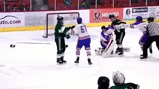 Val-Des-Sources vs Windsor brawl & goalie fight, Oct 18th 2024