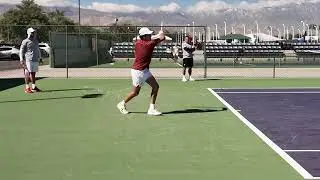 フォンセカの横から見たフォア（スロー）/ Joao Fonseca Forehand Stroke Slow Motion Side View