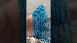 Natural Neon Apatite Stone Faceted Rondelle Gemstone Beads Strand - AK Gemstone Beads