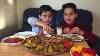 The first time we have experienced &lsquo;&rsquo; Dolma&rsquo;&rsquo; which the video to see what happened 🍛🍖🍛🍆🌶🥒