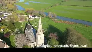 St. Mary the Virgin Church, Woodford, Northamptonshire aerial photography