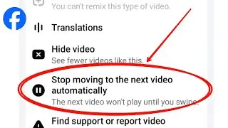 Stop moving to the next video automatically |Stop moving to the next video automatically option uses