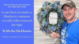 How to make a thin wreath| How to decorate your front door for summer| DIY pancake style wreath
