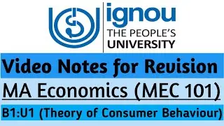 MA Economics Notes | MEC 101 Notes | Microeconomics | #ignou #maeconomics #microeconomics 