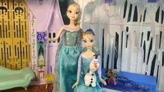 A toy parody comparison video featuring Elsa dolls