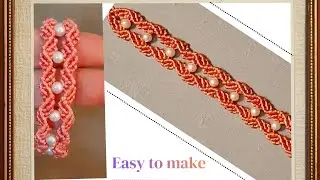 Wavy Bracelet With 3D Effect 🔶️ Easy Macrame DIY @Knotwithpriyanshi554 