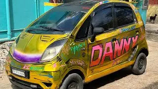 Tata NANO sketch painted by KC CUSTOMS CHENNAI, In house project (5 hours of continuous work) #nano