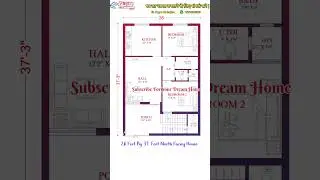 26 Feet by 37 Feet North Facing House Design #25x40houseplan #viralhouse #trendinghome #viralhouse