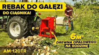 ⚡ Najpopularniejszy rębak do gałęzi do drewna opałowego do ciągnika ARPAL AM-120TR! #rębak #arpal
