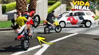 GTA V : VIDA REAL : FUI EMPINAR A XT660 E DEI FUGA DA POLICIA #481