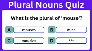 20 Plural Nouns Quiz