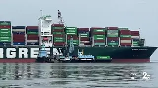 Внимательно изучите Ever Forward: огромное грузовое судно застряло в Чесапикском заливе на месяц