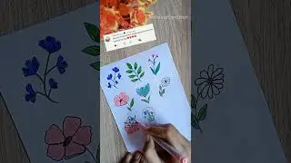 Homemade flower stickers | Make stickers for journal #shorts #trending #creative #stickers #journal