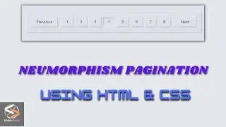 How to Create Neumorphic Pagination using HTML & CSS || Coding Tutorials