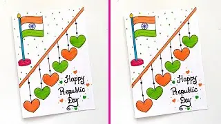 Republic Day Greeting Card | Easy Beautiful Republic day Card | How to make Super Republic Day Card