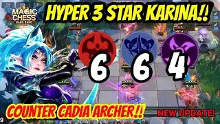 HYPER 3 STAR KARINA!! EVOLUSI ASTRO ABYSS ASSASSIN!! COUNTER ARCHER CADIA! | NEW UPDATE MAGIC CHESS