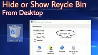 Show or hide the Recycle Bin From Desktop