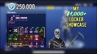 My $1,000+ Fortnite Locker Showcase ! (Skull Trooper, Reaper Pickaxe, Etc.)