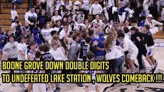 Boone Grove vs Lake Station , Wolves comeback to hand Eagles 1st loss on the season !