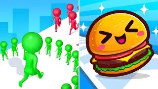 Circle Run Vs Food Run 🔮🧿🔮Max Levels Walkthrough Android IOS Gameplay KT35