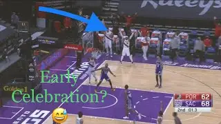Carmelo Anthony and Lillard Early Celebration! Cj With Shot