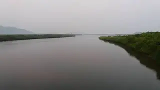 Beautiful Kaali river meeting sea