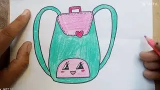 How To Draw Backpack Easy || How to Draw a Cute Backpack || Cute Easy Drawings for Kids Cute