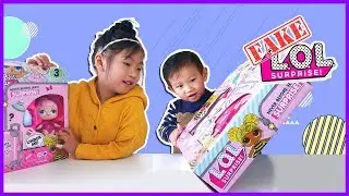 FAKE LOL Surprise Dolls: GIANT LQL Doll with Travel Makeup Luggage Bag