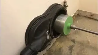 Core Drill Dust Captured with MaxVac Dust Shroud