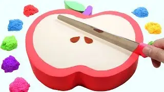 Learn Colors Shape It Sand Giant Apple Fruit DIY How To Make For Kids